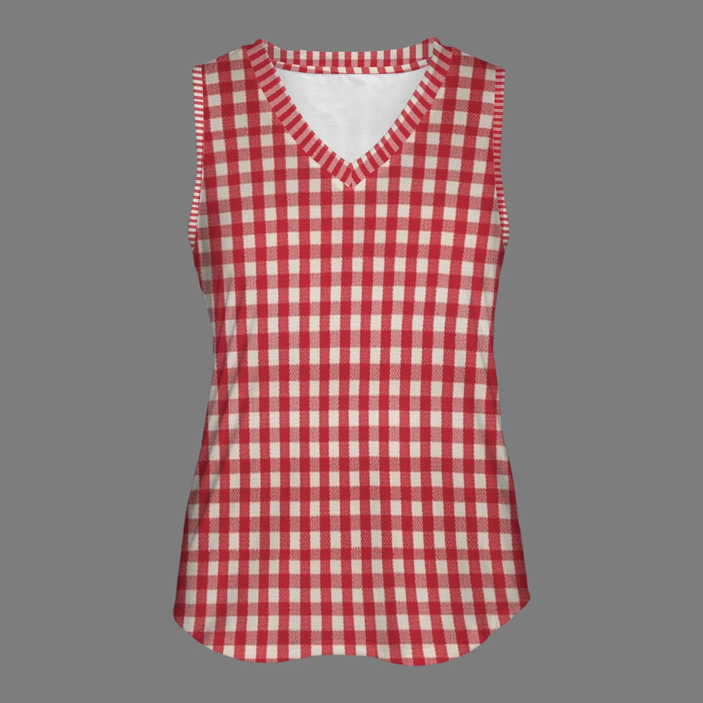 red checkered picnic blanket pattern red