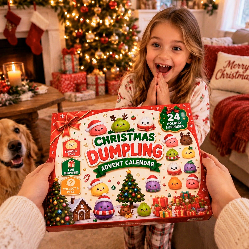 2026 Christmas Squishy Advent Calendar, 24-Day Dumpling Fidget Toy Countdown for Kids, Cute Collectible Stocking Stuffers