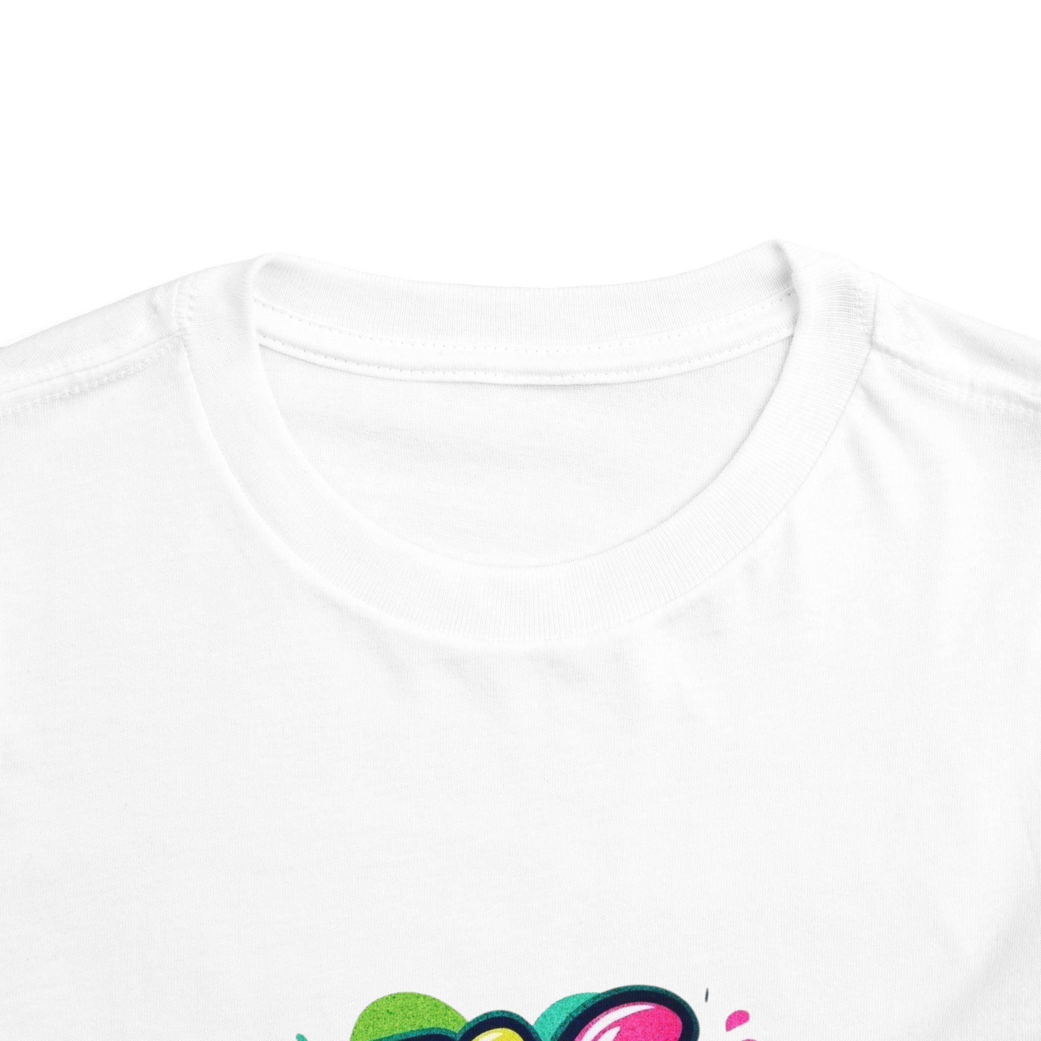 Colorful Toddler Short Sleeve Tee - Fun Playtime Shirt, Kids Gift, Summer Wear, Birthday Party Attire, Play Date Outfit, Casual Tee
