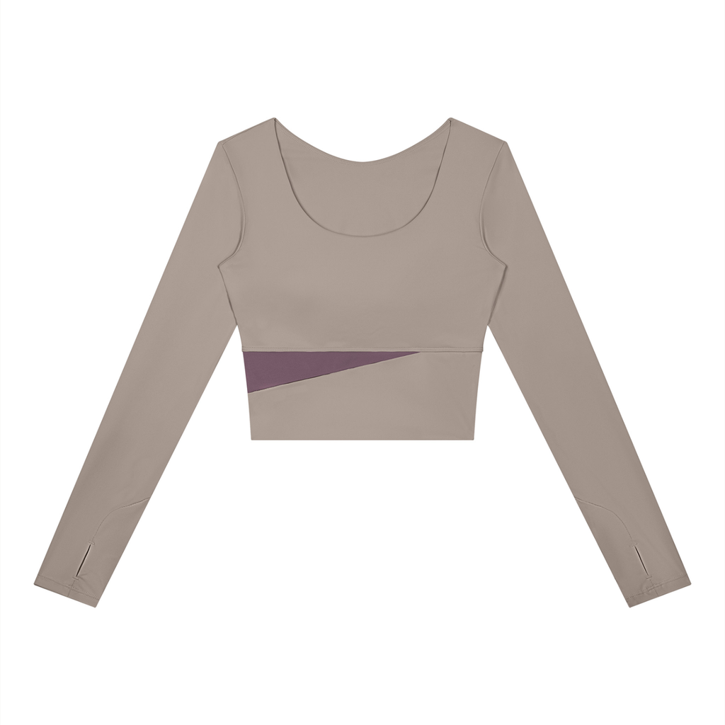 Women's Panelled Long Sleeve Yoga T-Shirt