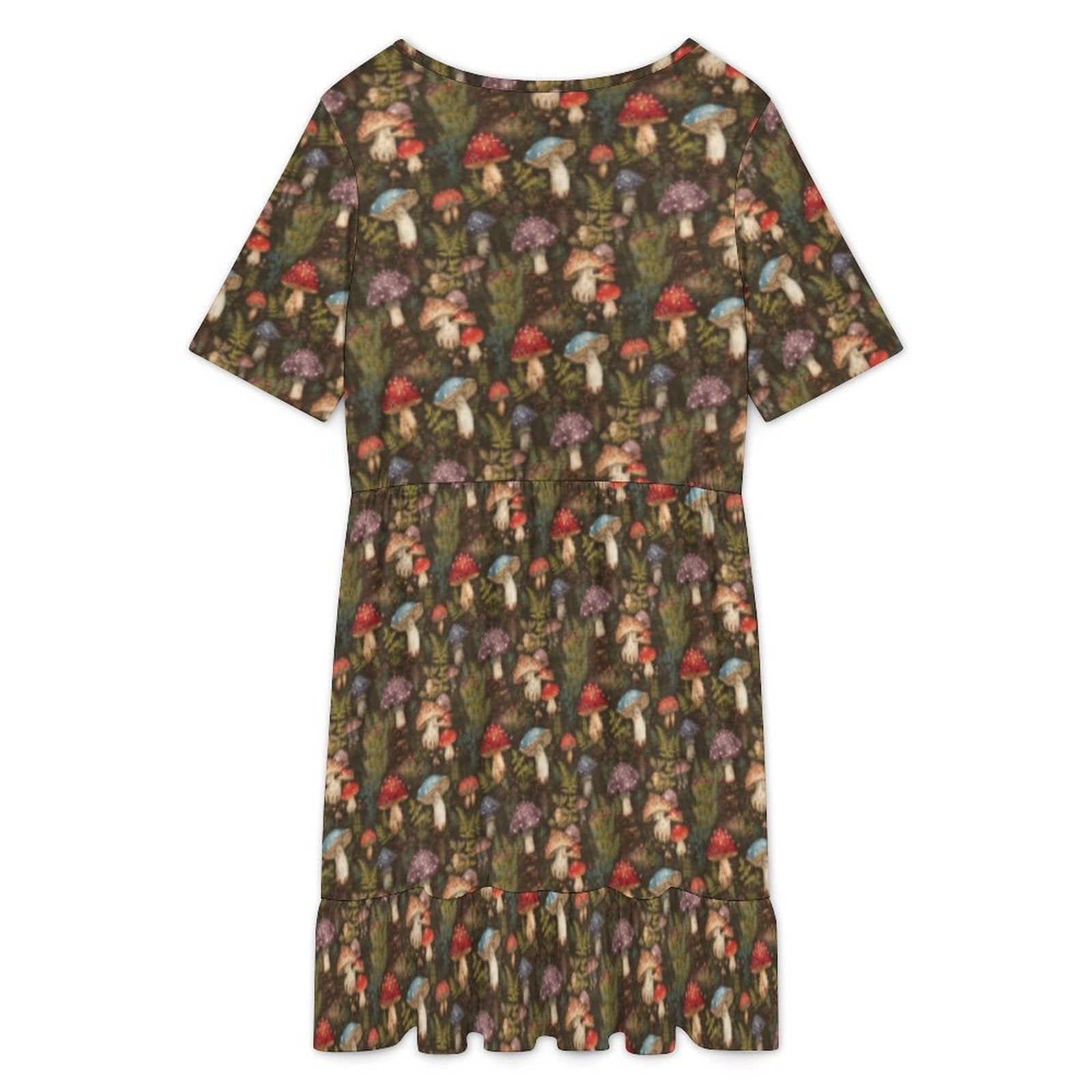 Custom Women's Short Sleeve Scoop Neck Midi Dress