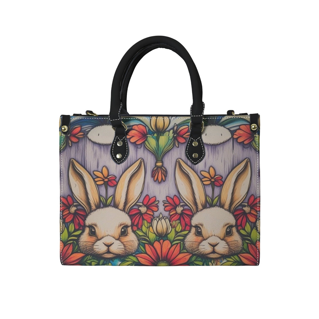 Bunny Garden Leather Handbag