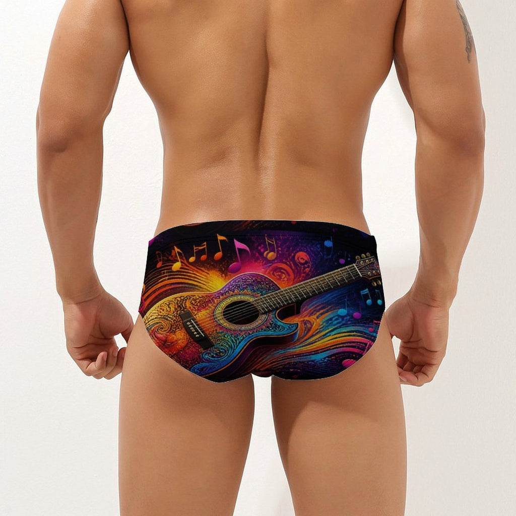 Custom Men's Low Rise Triangular Swimming Trunks