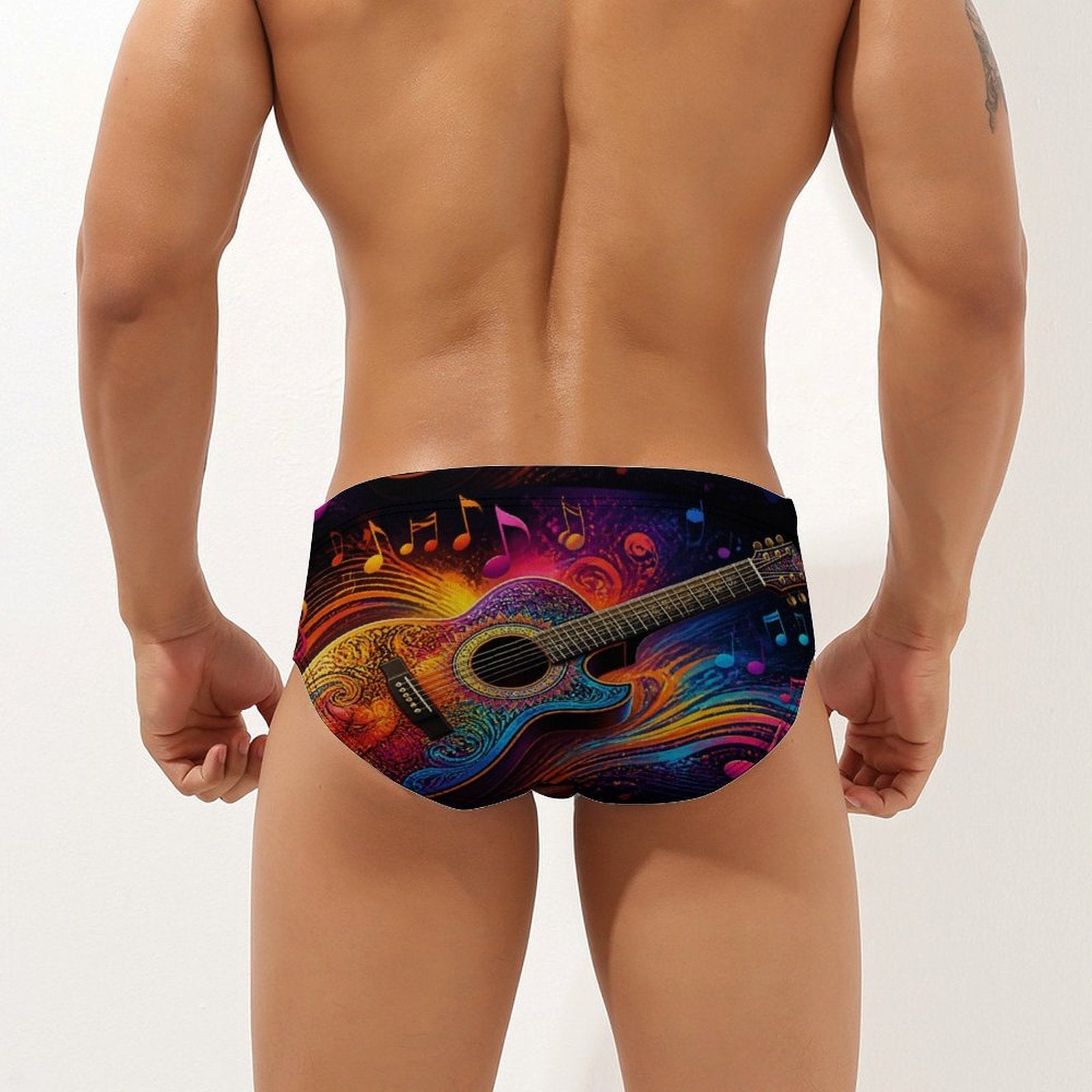 Custom Men's Low Rise Triangular Swimming Trunks