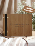 Custom UV Printed  Wooden Wedding Guest Books