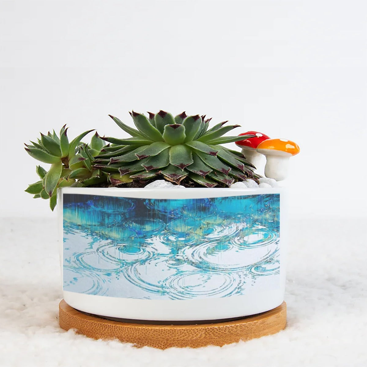 Calm Water Single Side Printing Flowerpot