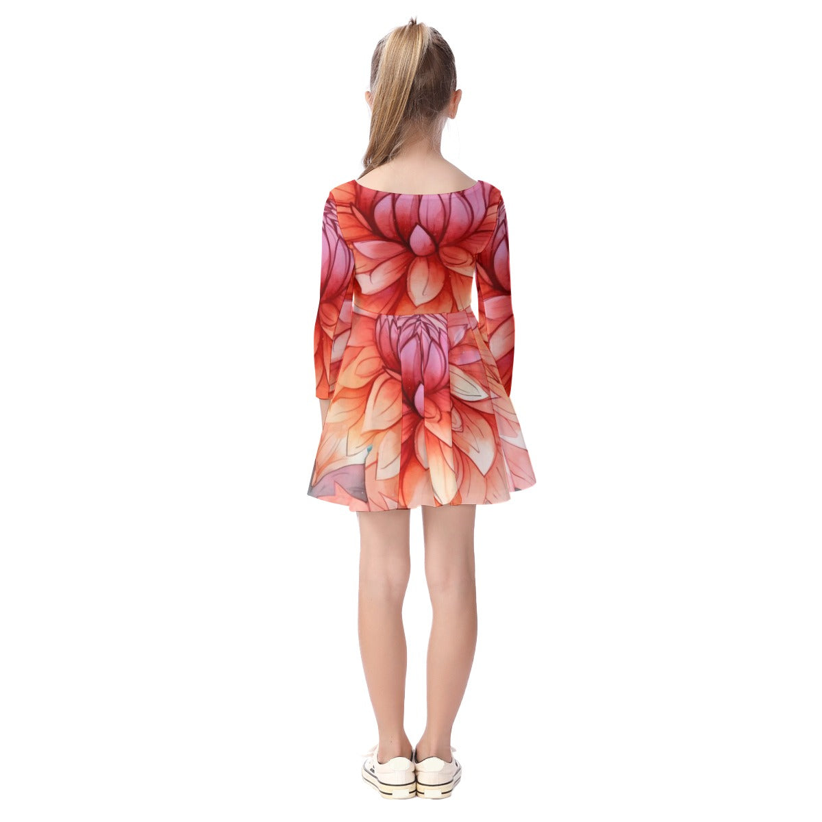 Floral Delight Kid's Long Sleeve Dress