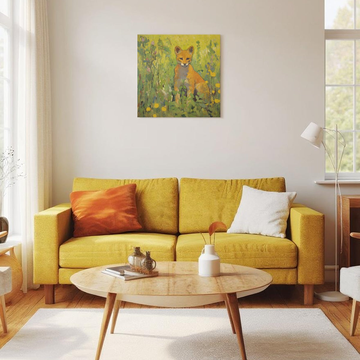Impressionist Cat Canvas Wall Art