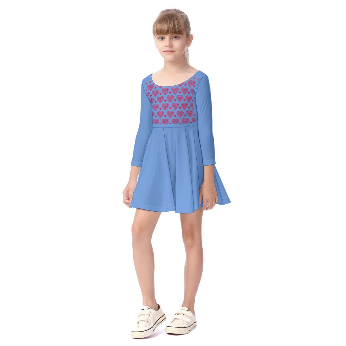 I Heart You Kid's Long Sleeve Dress