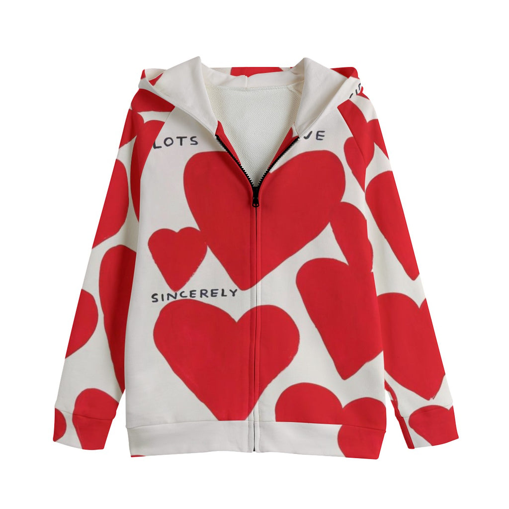 Sincerely Heart Jacket Hoodie Zip Up Children's Design