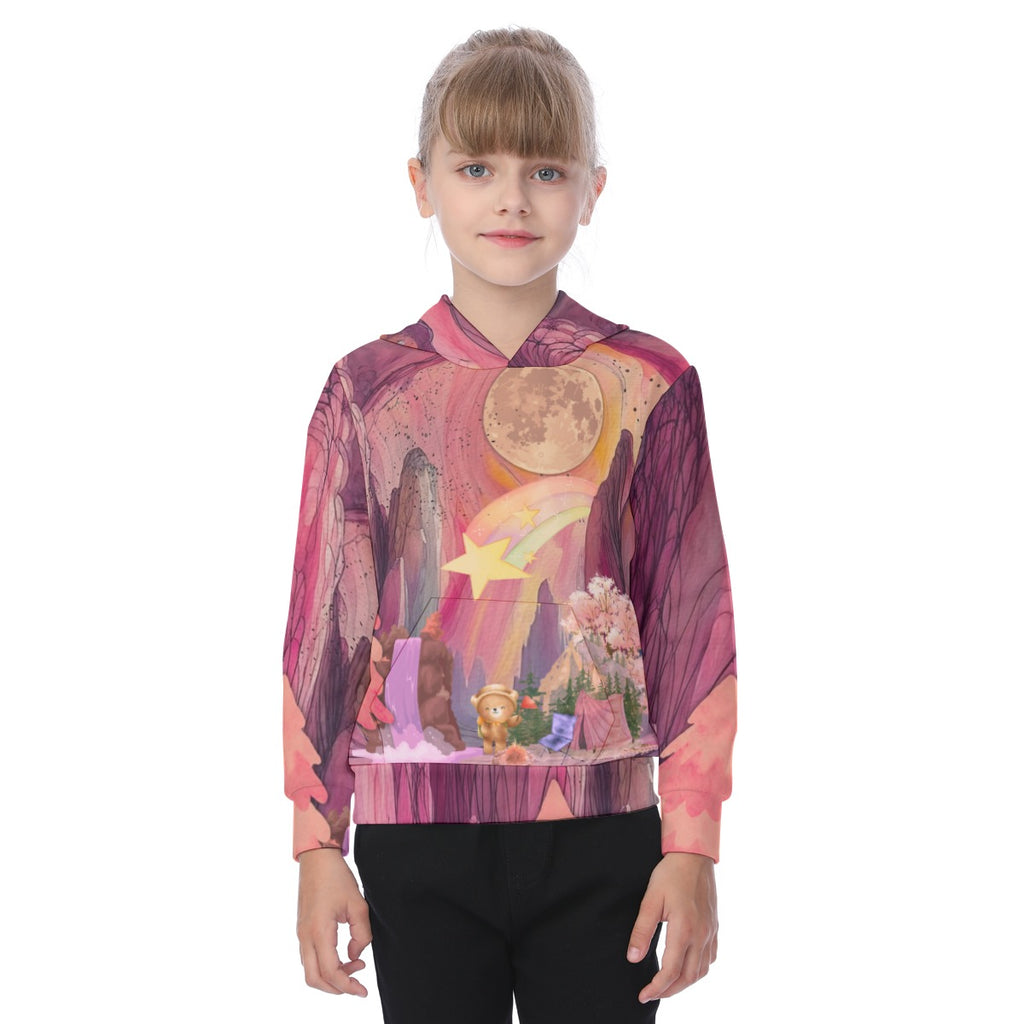 Girly Camping Glamping All-Over Print Oversized Kid's Hoodie