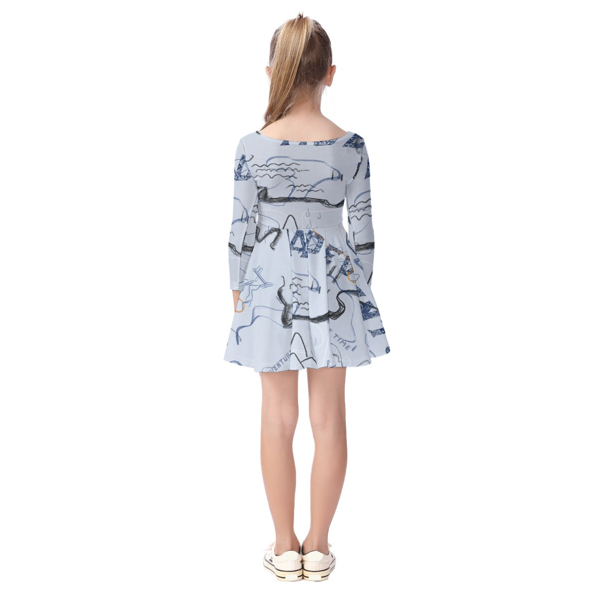 Graffiti Neati Kid's Long Sleeve Dress