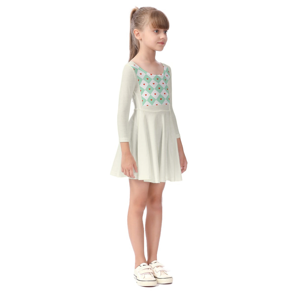 Criss Cross Apple Sauce Kid's Long Sleeve Dress