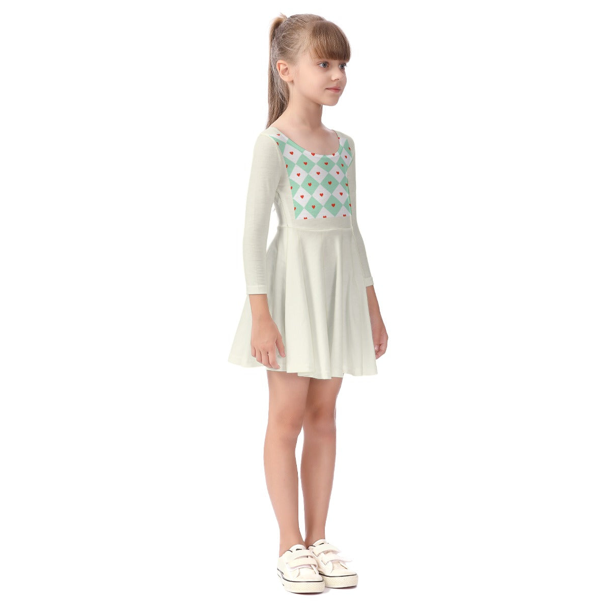 Criss Cross Apple Sauce Kid's Long Sleeve Dress