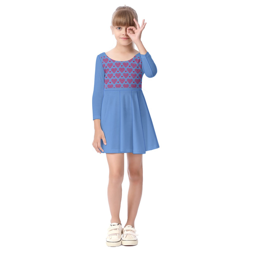 I Heart You Kid's Long Sleeve Dress