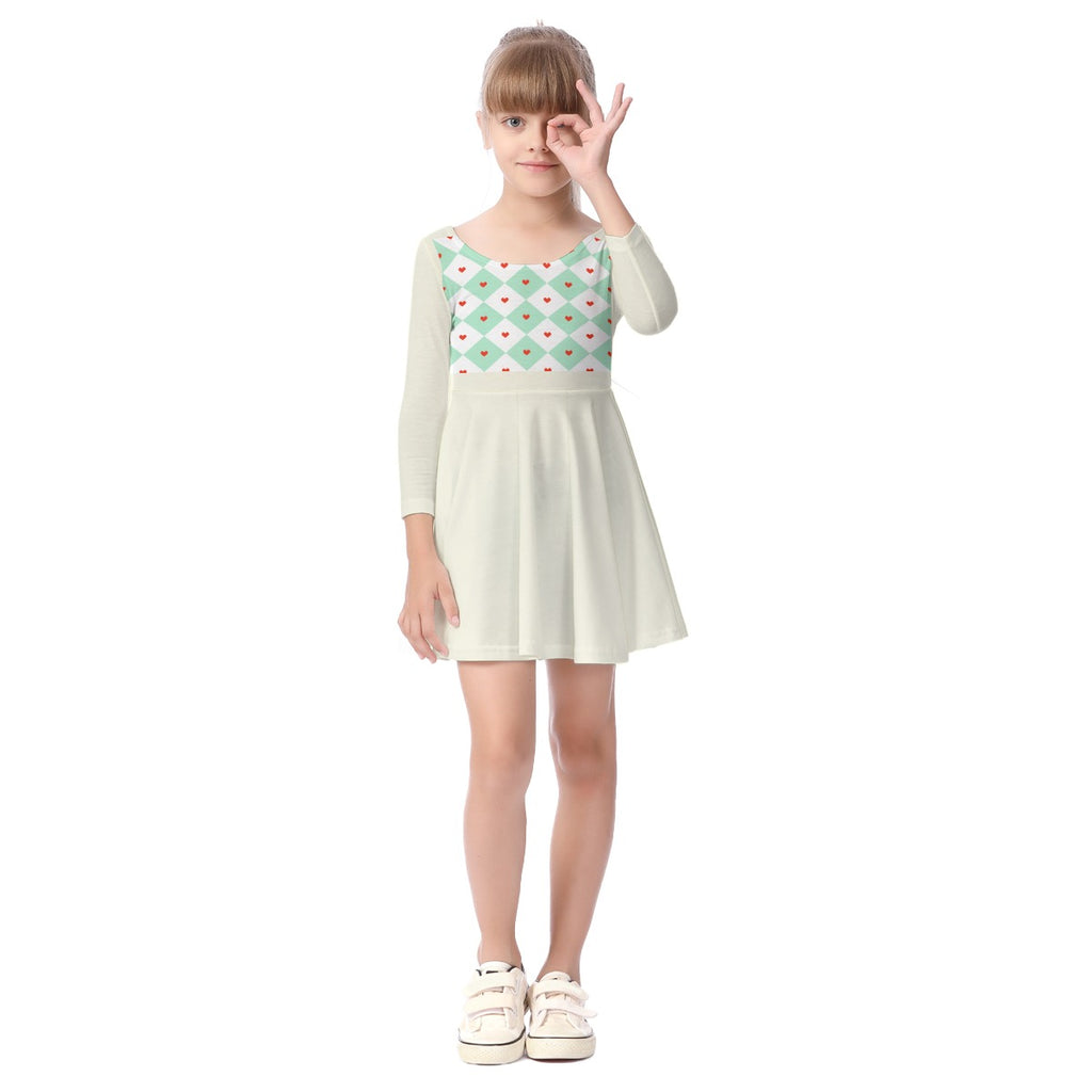 Criss Cross Apple Sauce Kid's Long Sleeve Dress