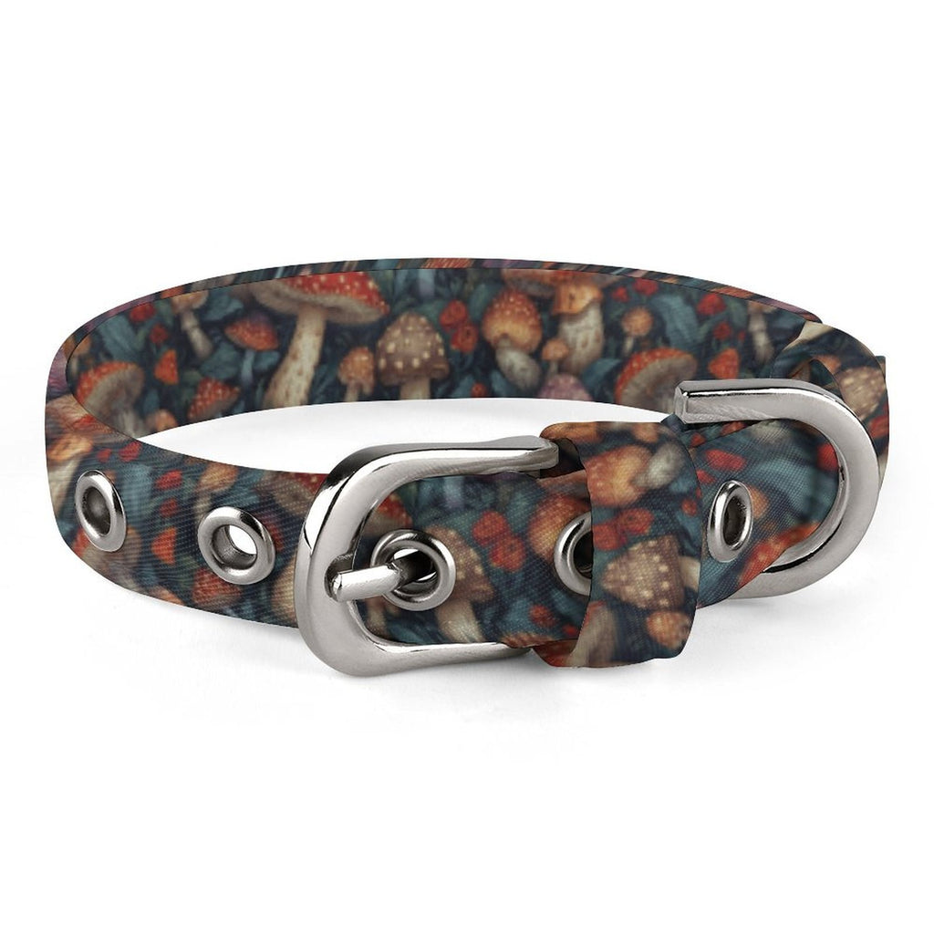 Custom Adjustable Pet Collar With Metal Buckle And D Ring