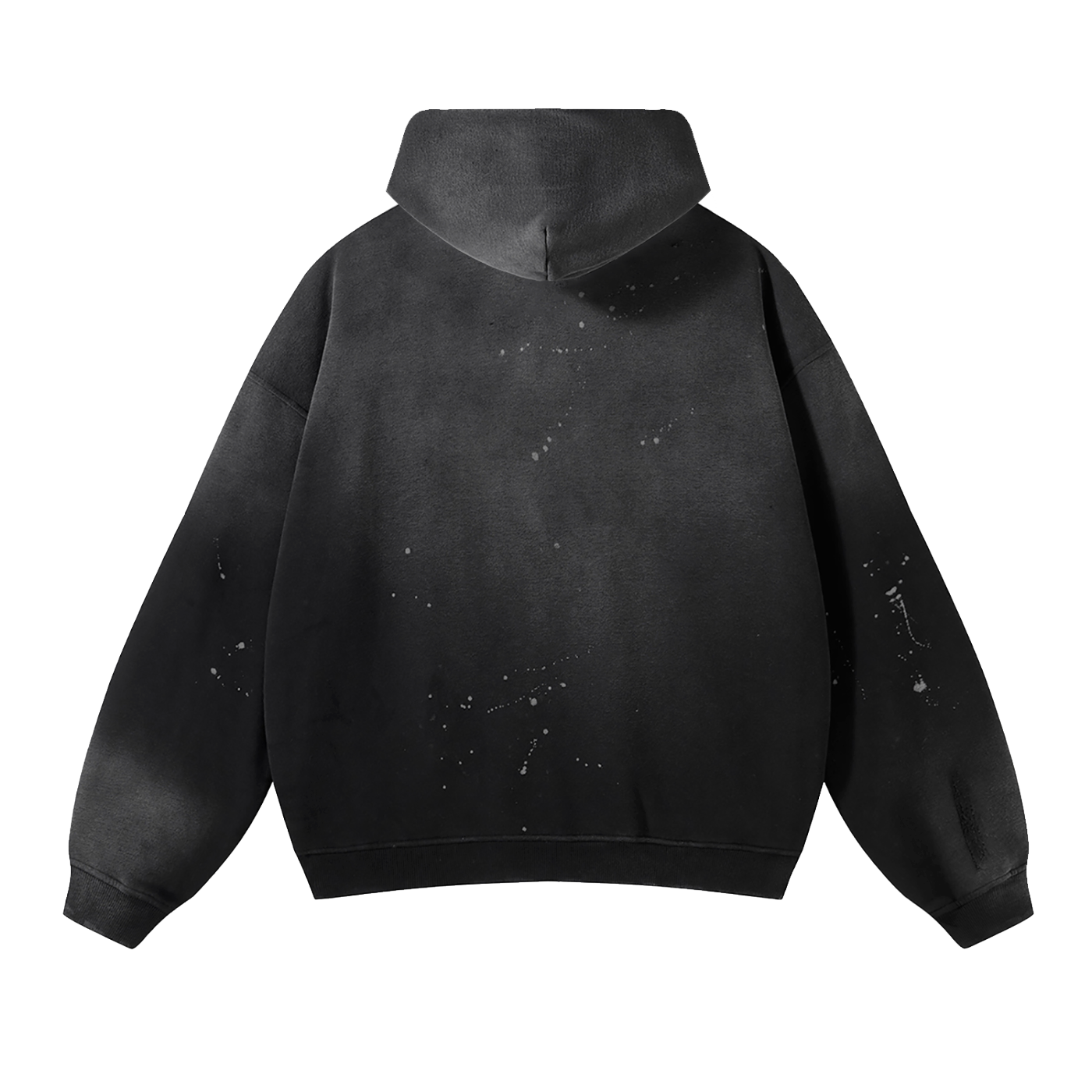 Vintage Washed Frayed Fleece Hoodie