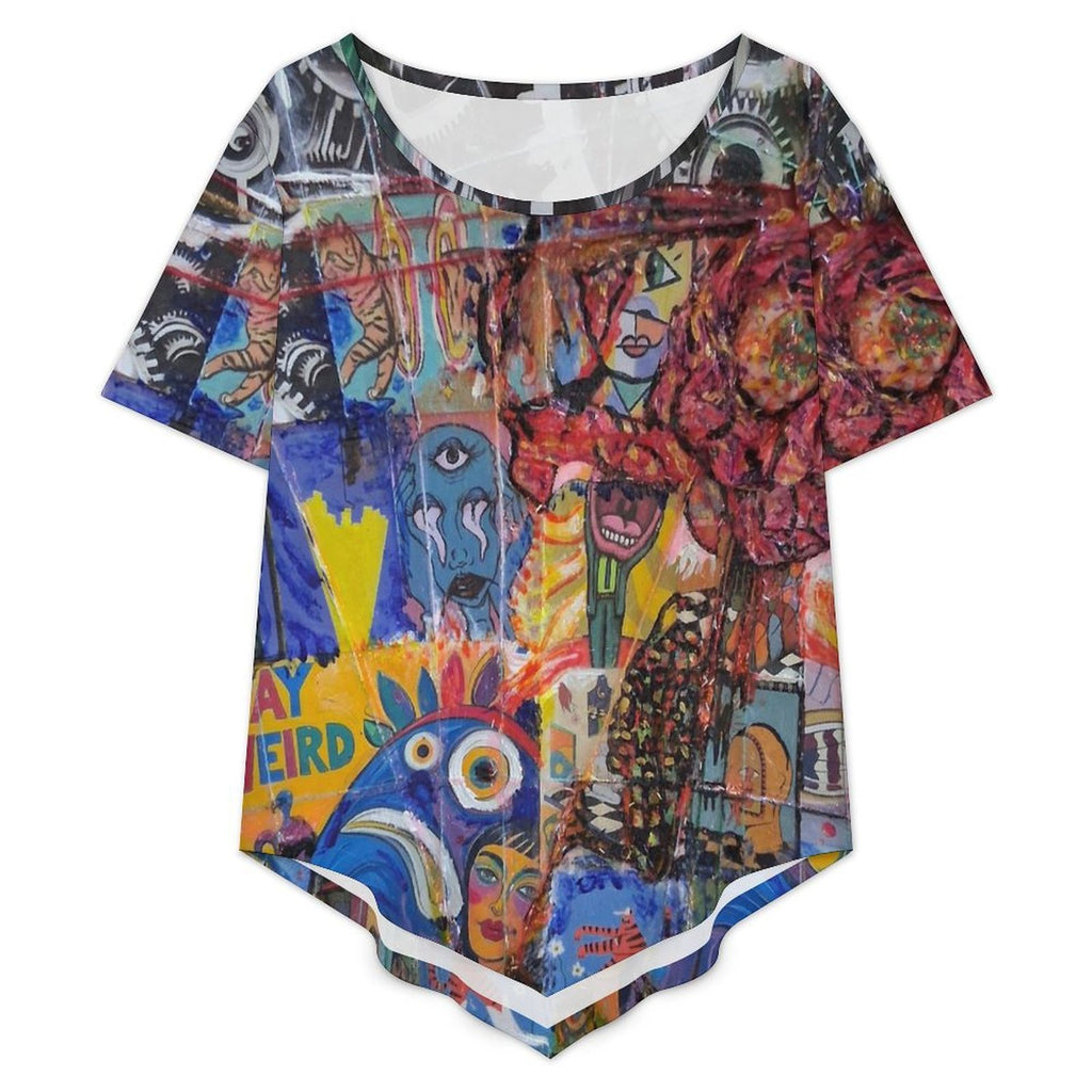 Abstract Collage Art Print Top and Bottom Set