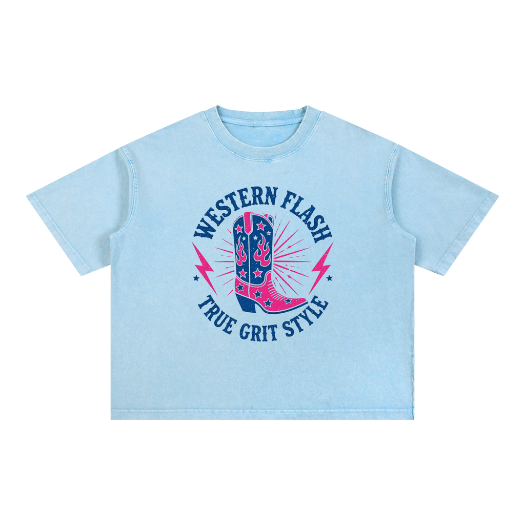 Mineral Wash Boxy Cotton T-Shirt