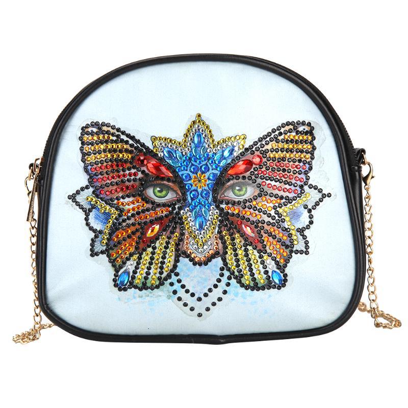 One-Shoulder Handmade Peacock Mandala Diamond Satchel