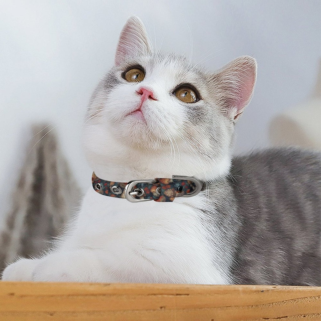 Custom Adjustable Pet Collar With Metal Buckle And D Ring