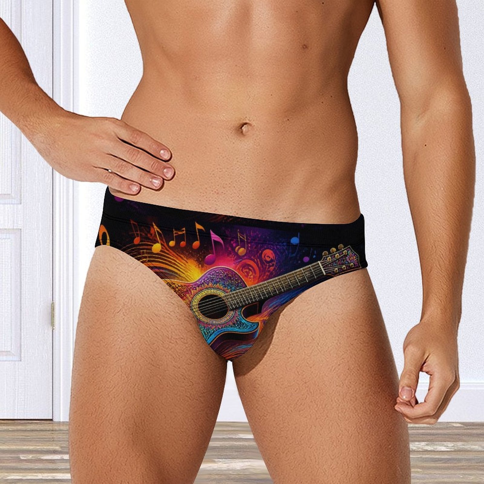Custom Men's Low Rise Triangular Swimming Trunks