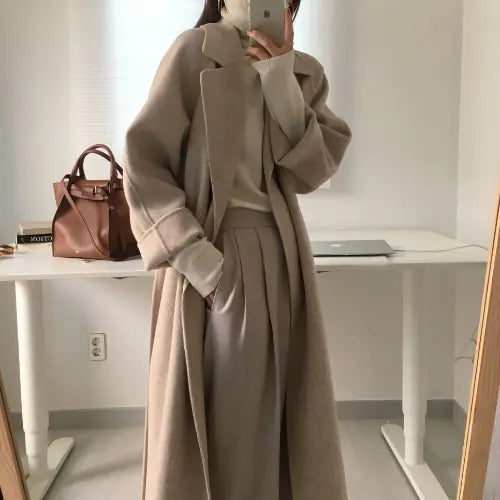 Vintage Handmade Wool Blend Overcoat
