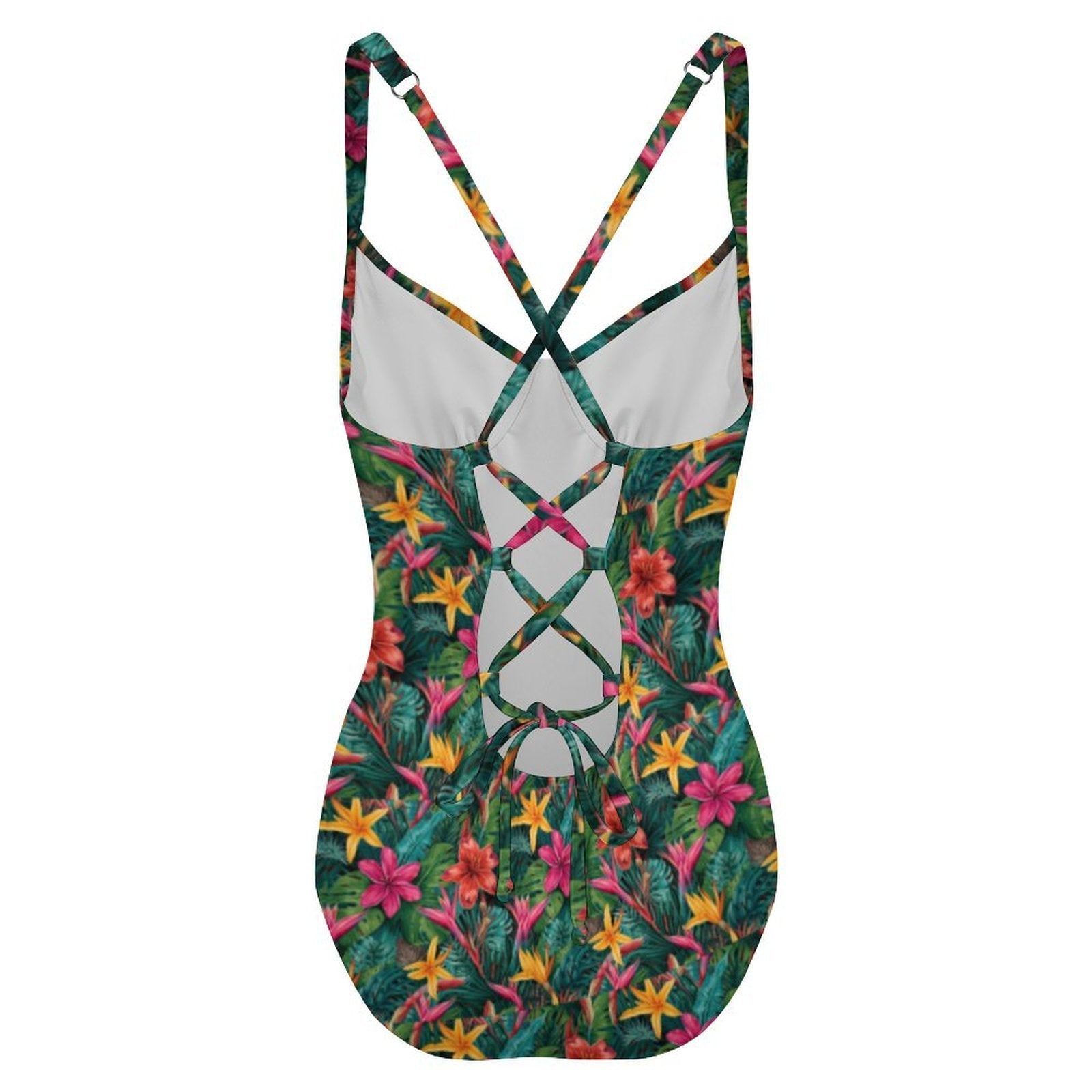 Customizable Full Print One-Piece Swimsuit Push-Up Adjustable Strap Swimwear