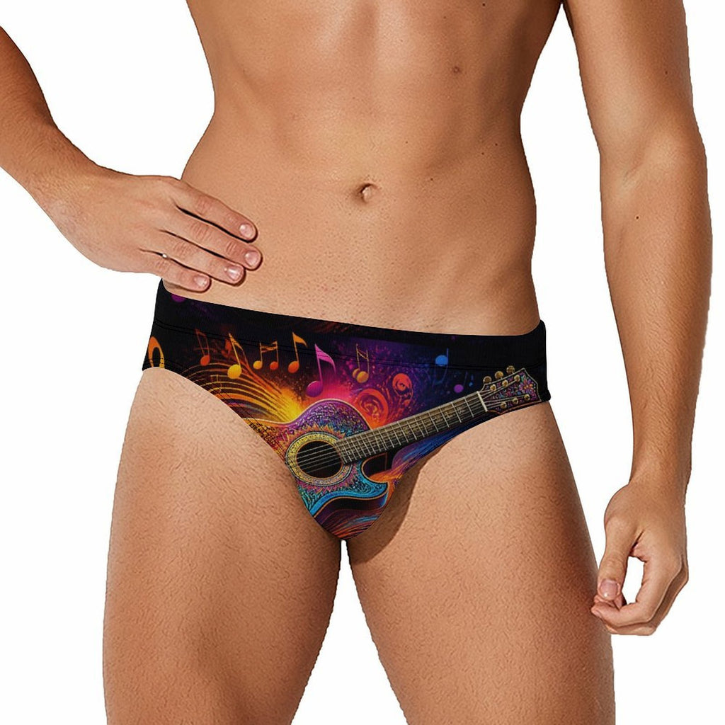 Custom Men's Low Rise Triangular Swimming Trunks