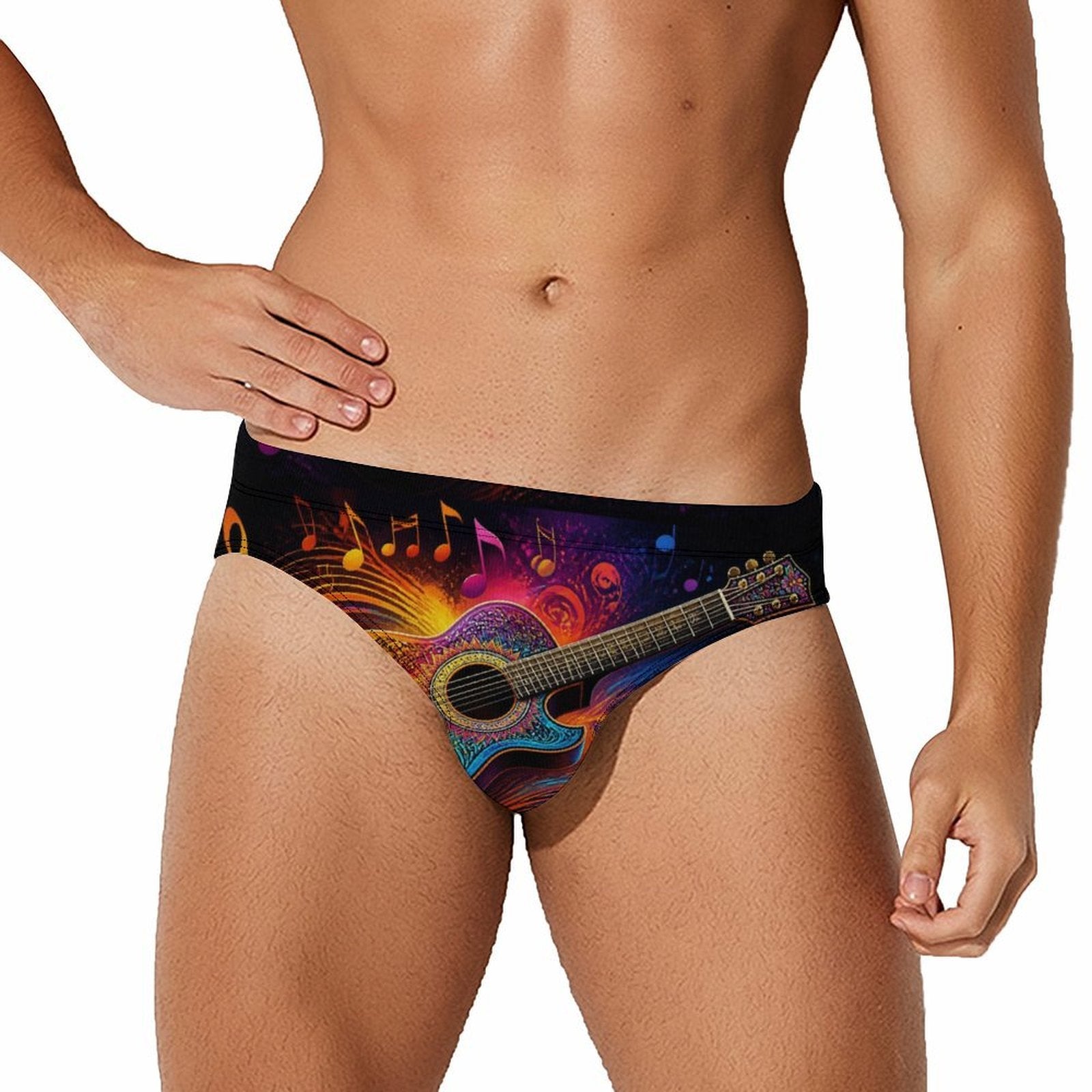 Custom Men's Low Rise Triangular Swimming Trunks