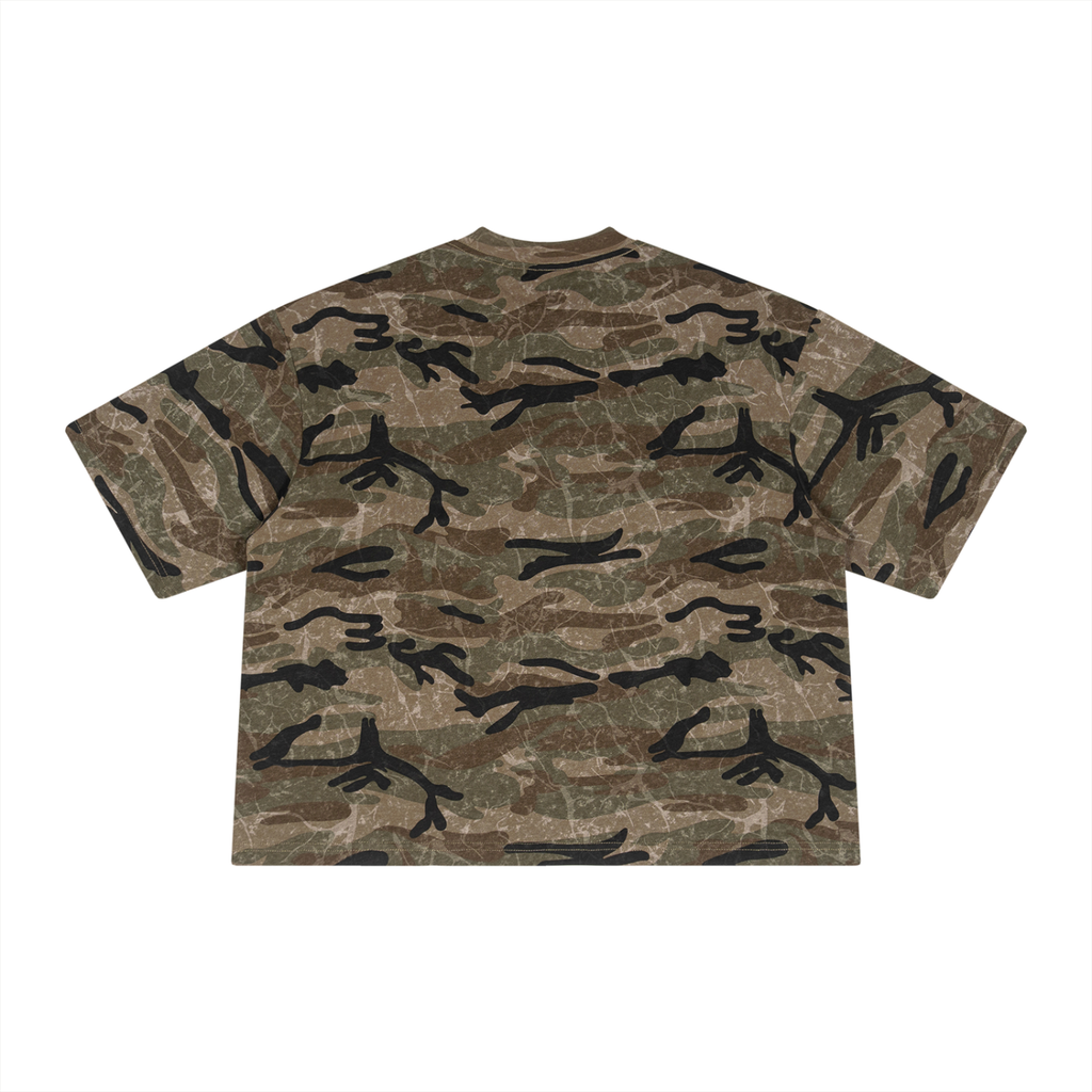 Luck Unisex Boxy Camo Print T-Shirt