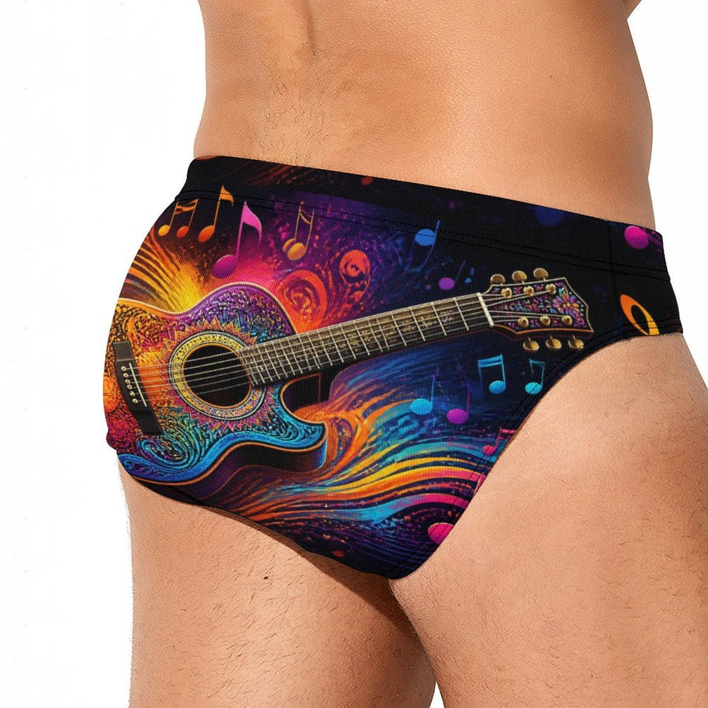 Custom Men's Low Rise Triangular Swimming Trunks