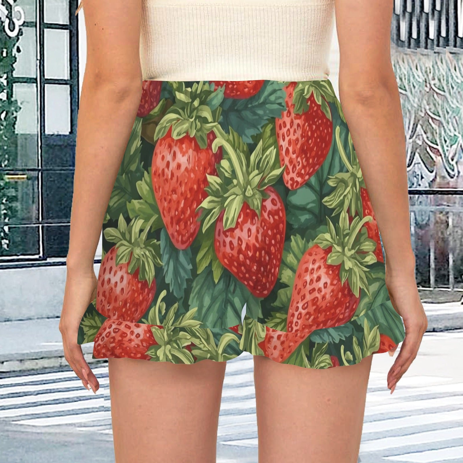 Strawberry Bush Ruffled Shorts