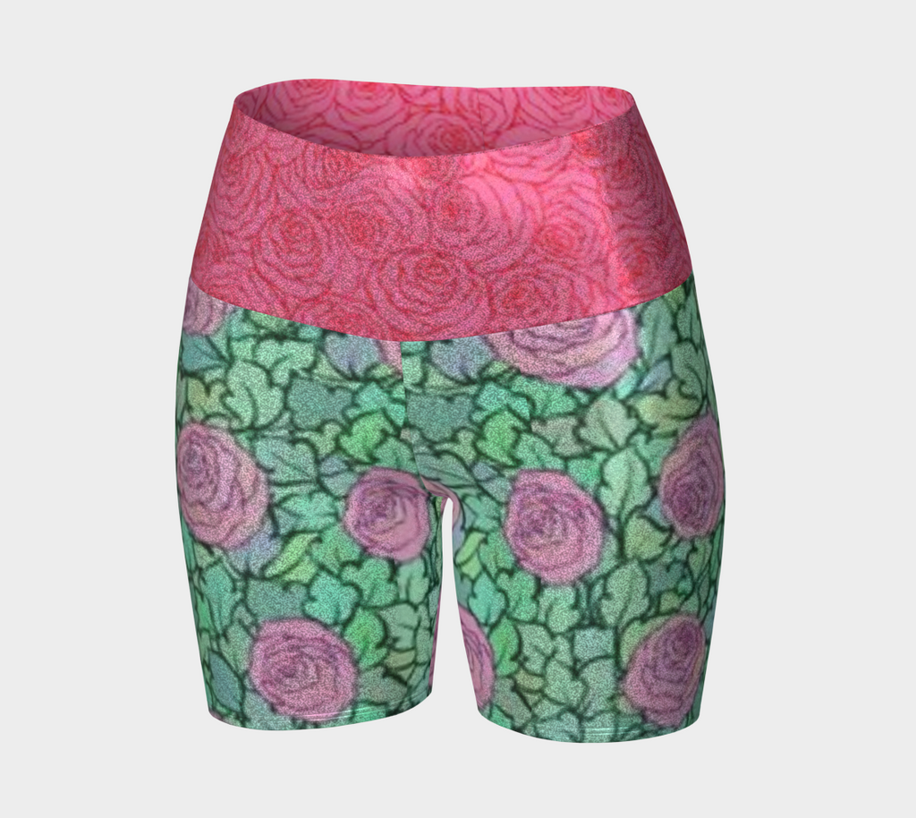 The Color Rose Shiny Yoga Shorts