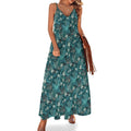 Women's Spaghetti Strap V-Neck Maxi Dress