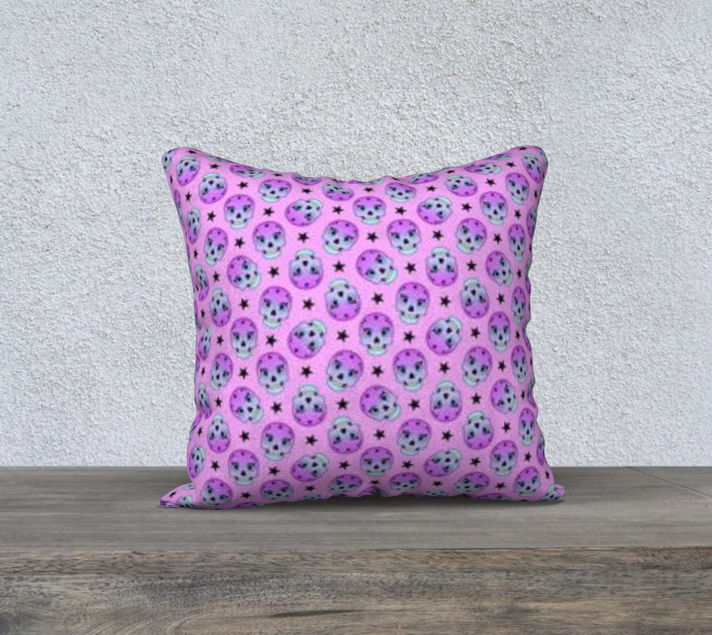 Skullavendar Blue Pillowcase