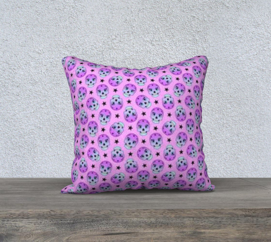Skullavendar Blue Pillowcase