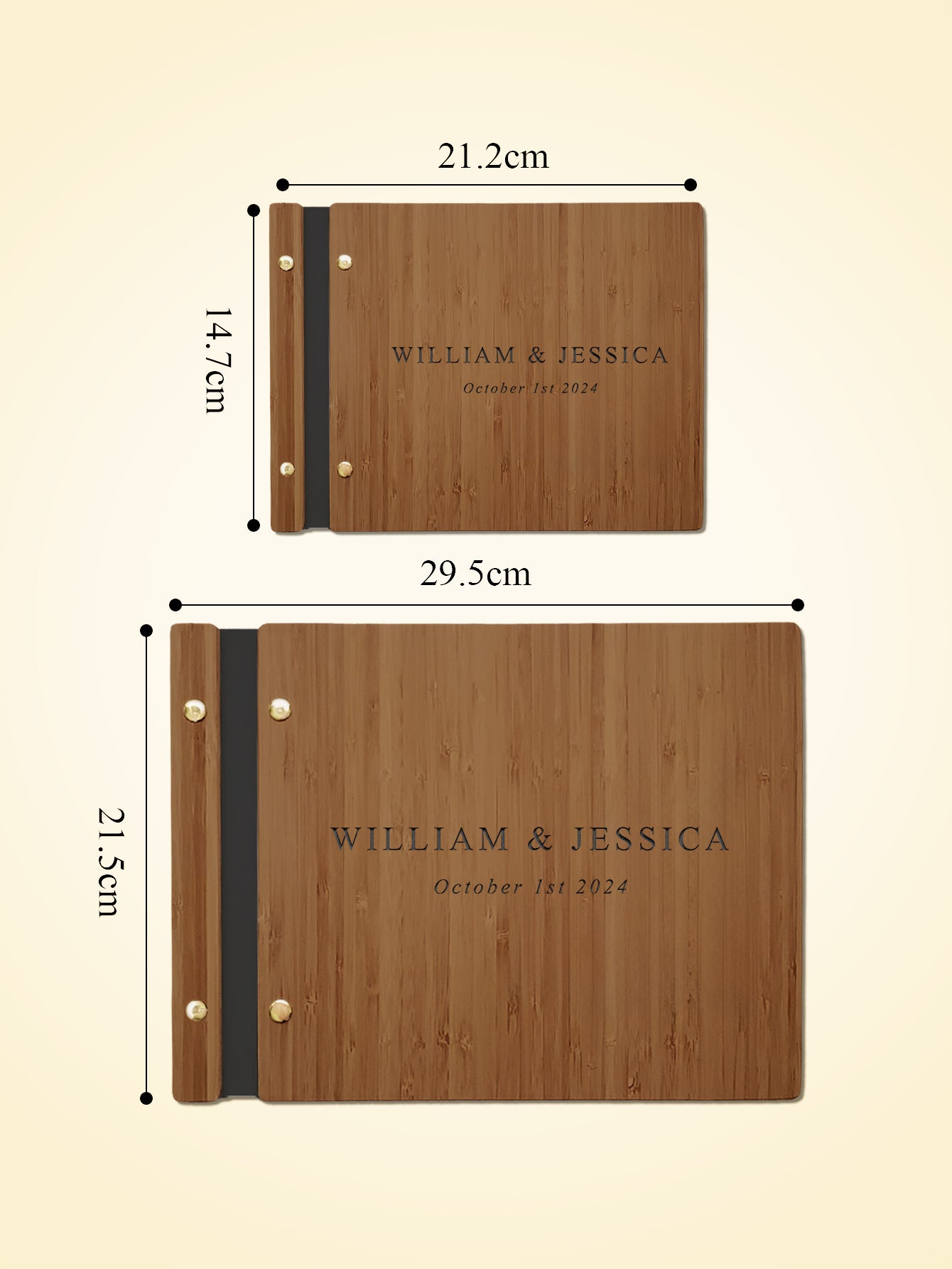 Custom UV Printed  Wooden Wedding Guest Books