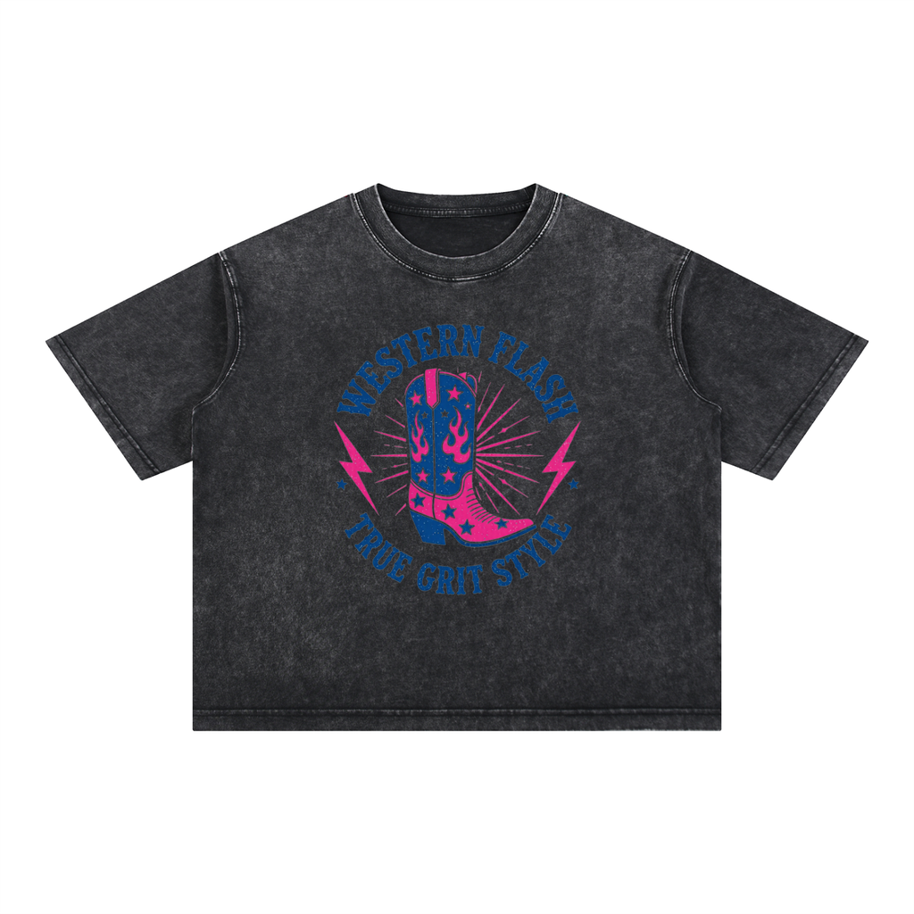 Mineral Wash Boxy Cotton T-Shirt