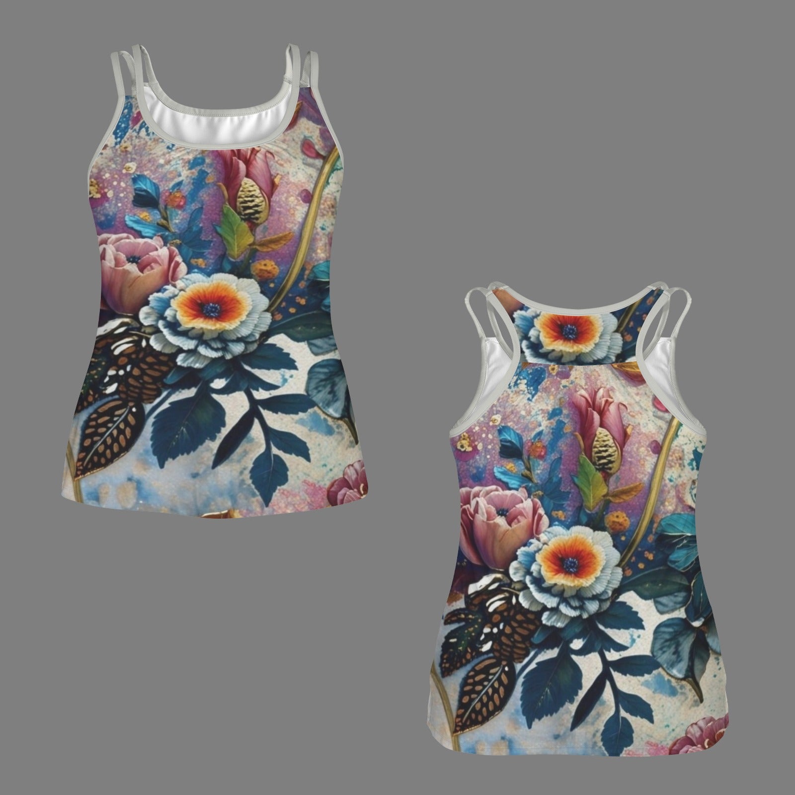 Athletic Top Fancy Floral