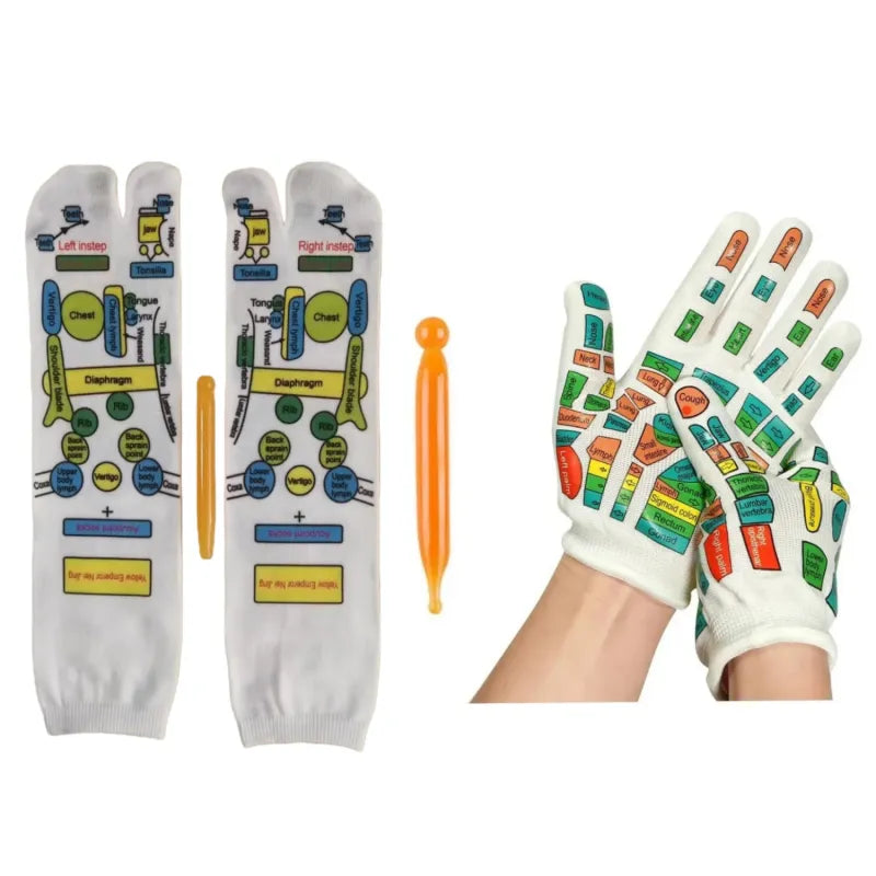 Acupressure Reflexology Massage Gloves & Socks for Stress Relief – A Relaxing Gift for Everyday Use