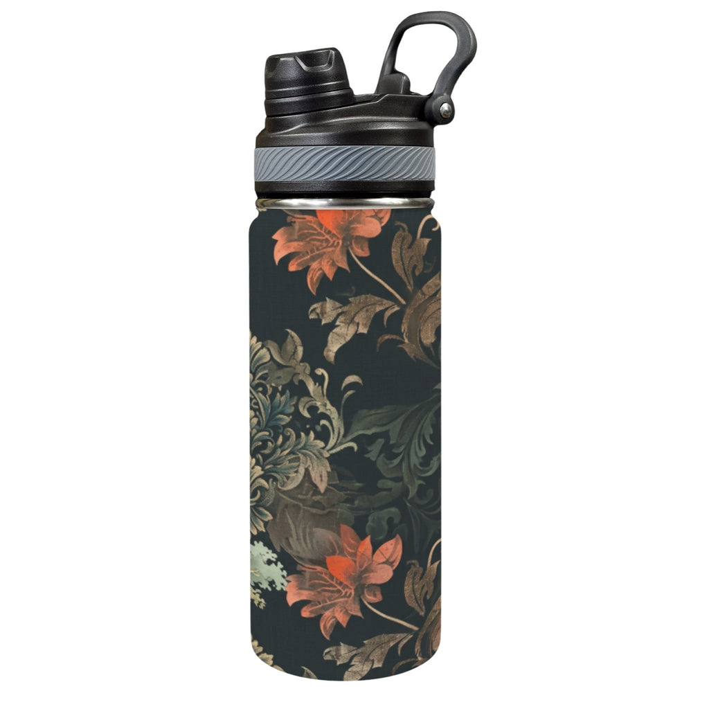 Floral Water Bottle With Cap