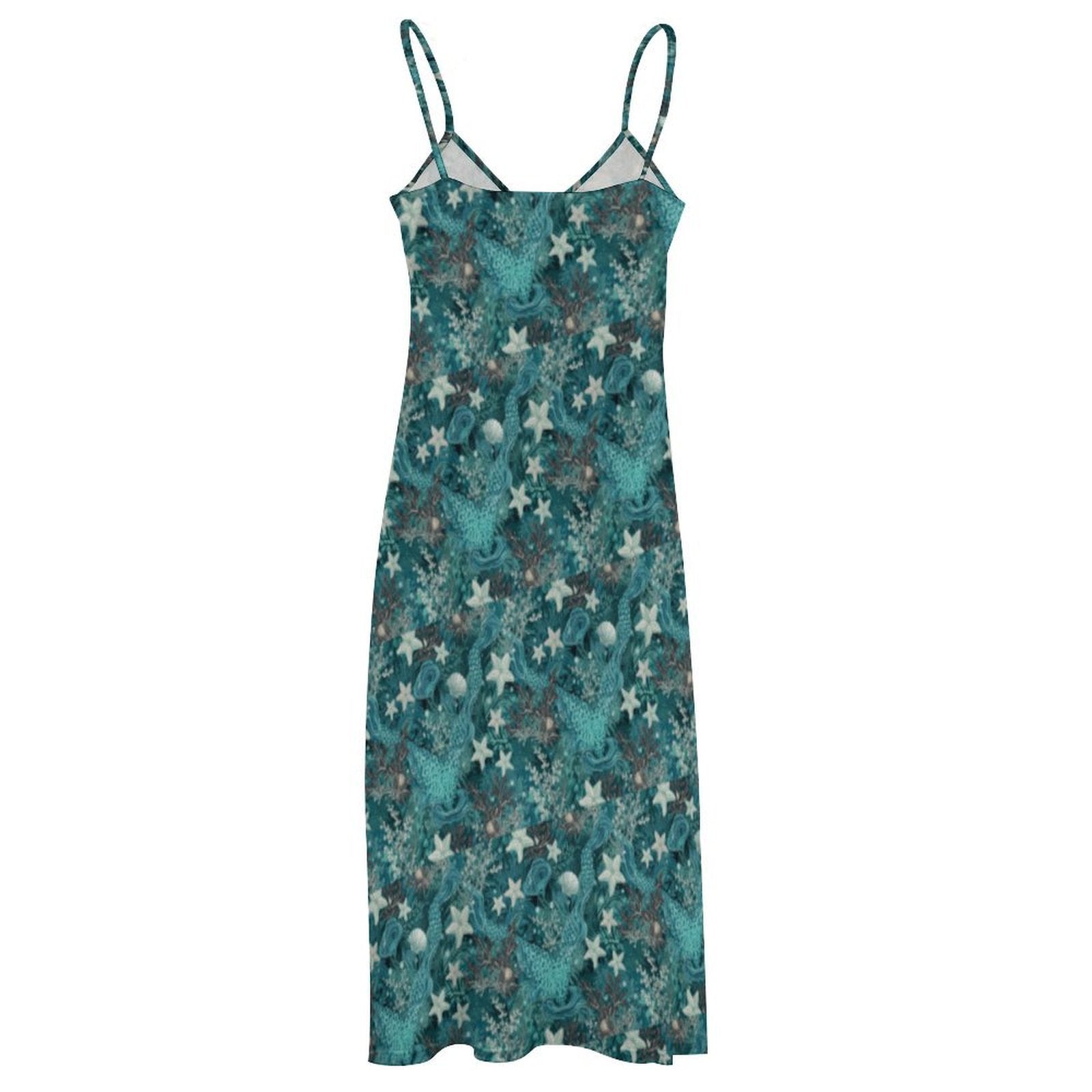 Women's Spaghetti Strap V-Neck Maxi Dress