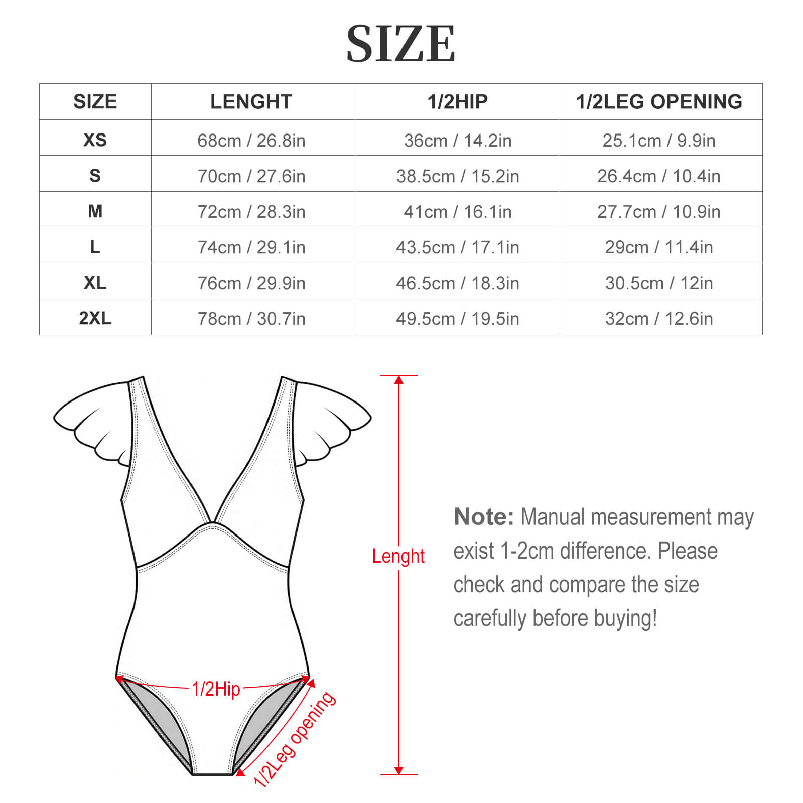 Custom Women's Deep V Neck Ruffle Sleeve High Cut One Piece Swimsuit