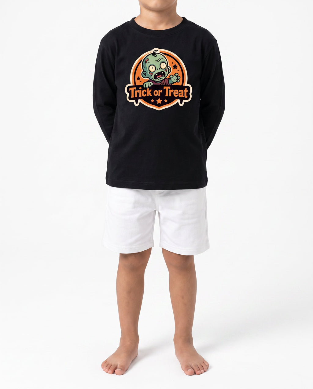 Kids' Quick-Dry Cotton Long-Sleeve Tee