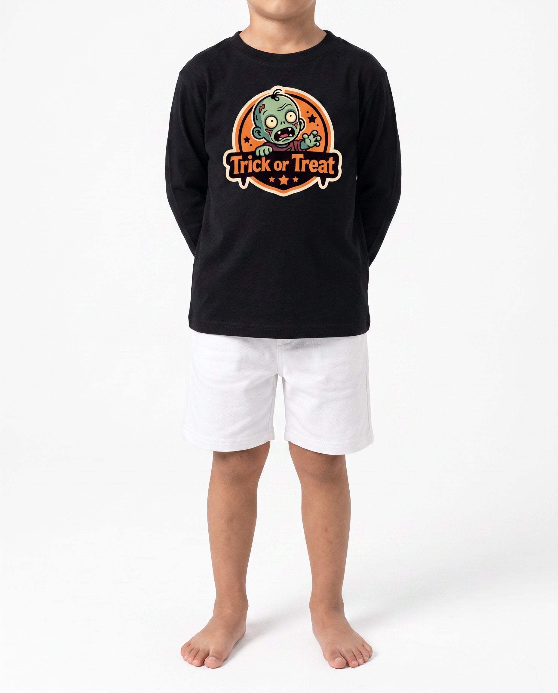 Kids' Quick-Dry Cotton Long-Sleeve Tee