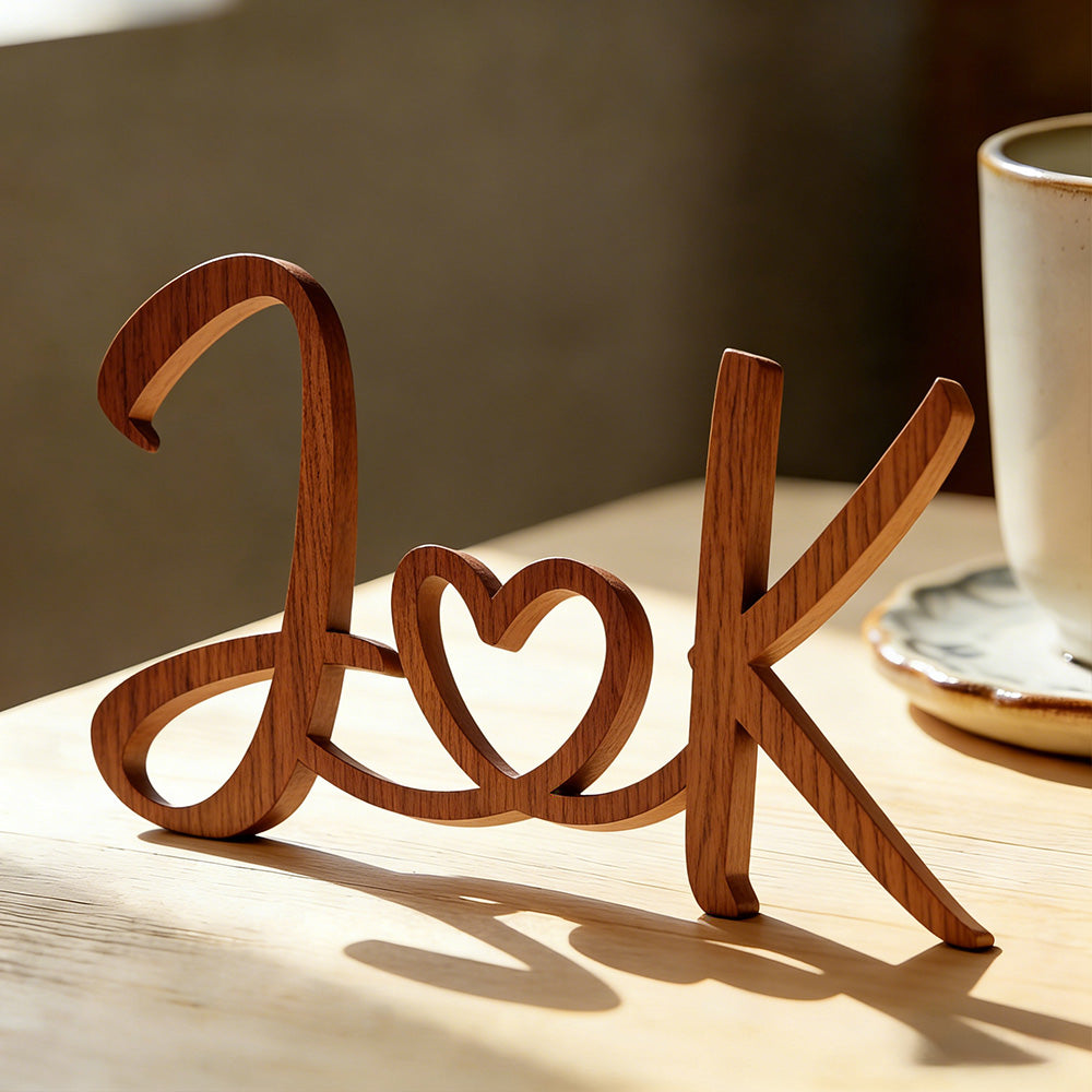Personalized Wooden Couple Initials Sign – Rustic Anniversary Gift