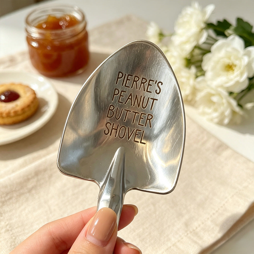 Personalized Shovel Ice Cream Spoon – Custom Engraved Dessert Spoon with Name, Gift for Family & Friends
