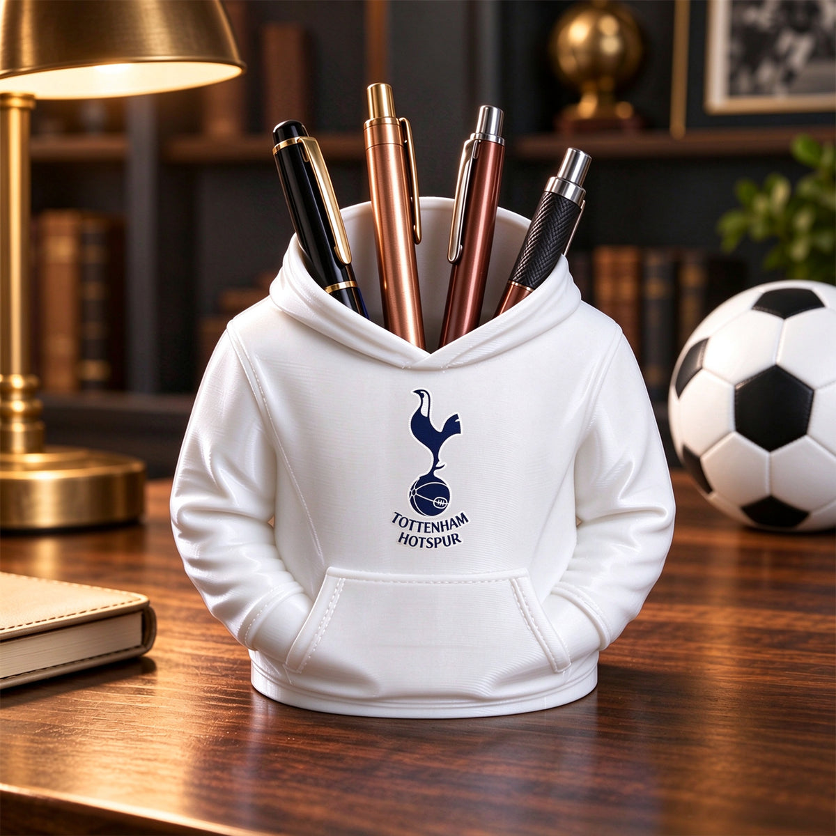 3D Football Hoodie Pen Holder – Soccer Fan Desk Organizer, Custom Color Desk Accessory & Unique Gift for Football Lovers